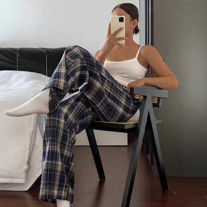 High Waist Straight Wide Leg Casual Homewear Pants