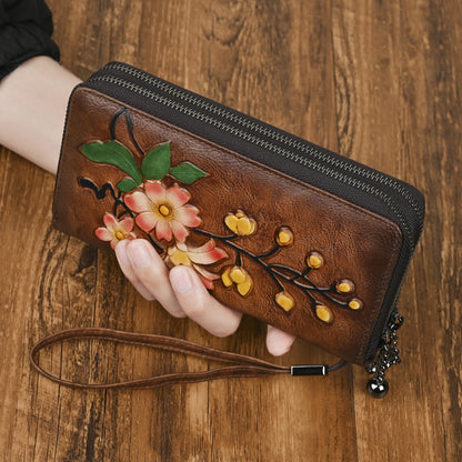 Women's Fashion Personalized Double Zipper Long Wallet