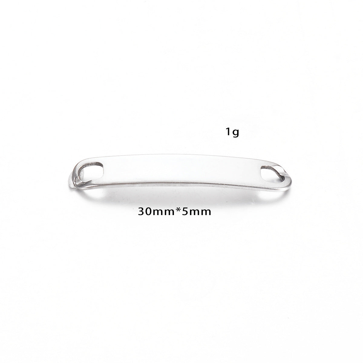 Stainless Steel Bracelet Connector Curved Plate
