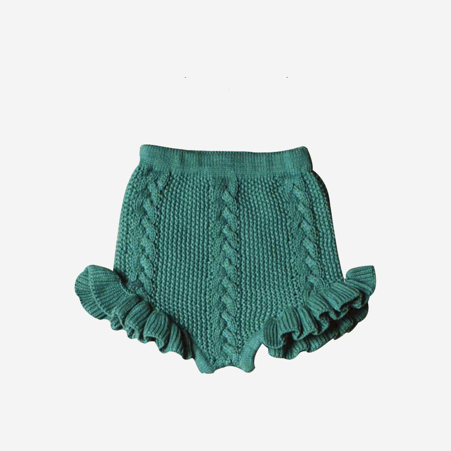 Thin Lace Knit Shorts For Girls