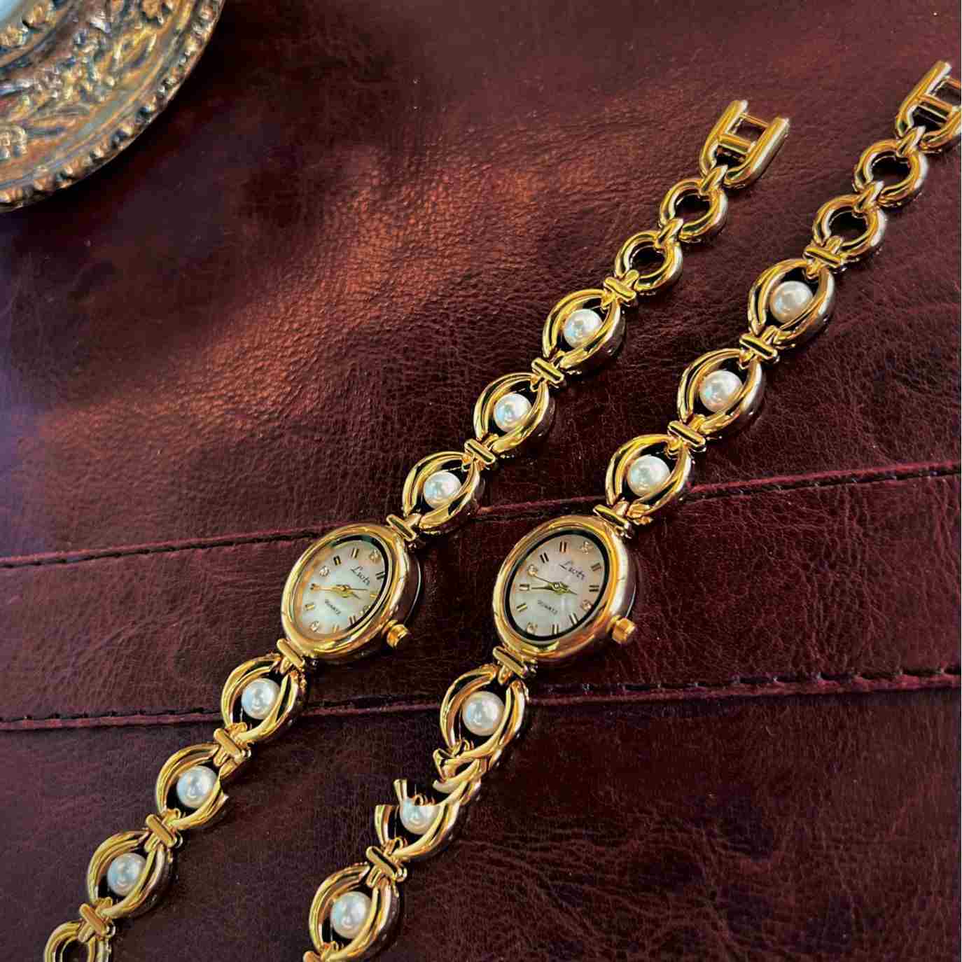 Mid-ancient Light Luxury Imitation Pearl Watch Temperamental Bracelet Women's Watch