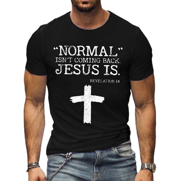 Crewneck Pullover Sports Short Sleeve T-Shirt