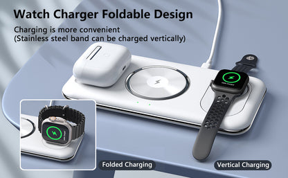 MagFold Desk: Adjustable Magnetic Charging Bracket & Desktop Dock