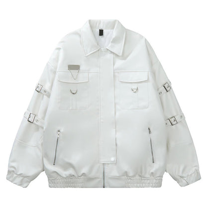 High Street Hot Sale PU Leather Jacket Coat Streetwise Luxury