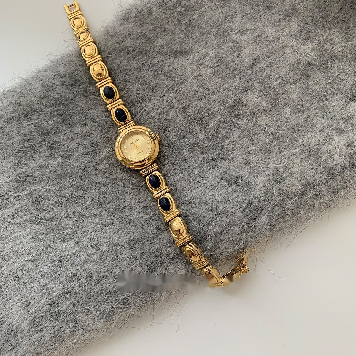 Blue Agate Antique Quartz Watch