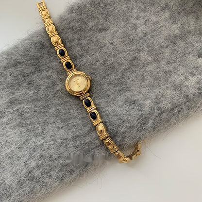 Blue Agate Antique Quartz Watch