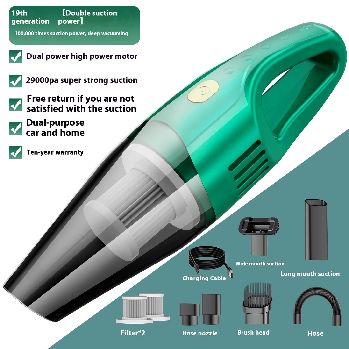 Wireless Vacuum Cleaner Small Handheld Super Strong Suction