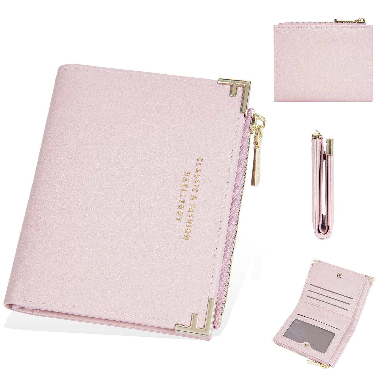 Women's Wallet Short Multiple Card Slots Zipper Bag Coin Purse