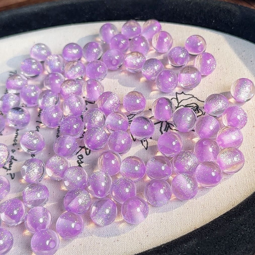 16mm Dream Starry Sky Thin And Glittering Cat's Eye Resin Scattered Beads