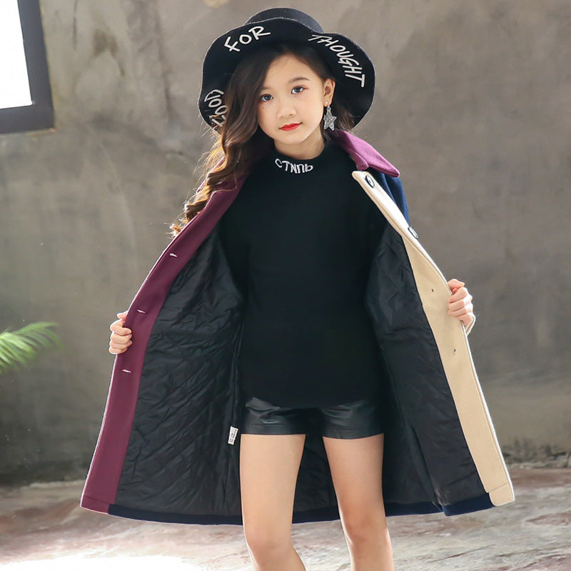The Woolen Heritage: Big Kids’ Korean Woolen Coat