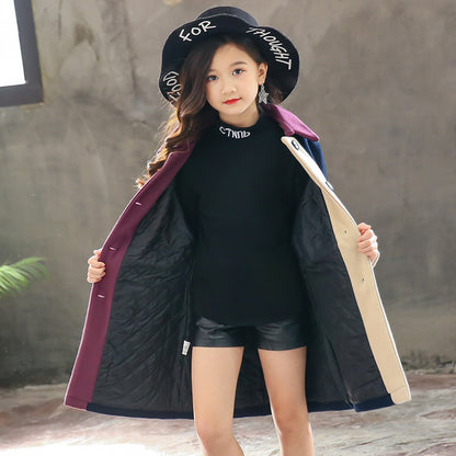 The Woolen Heritage: Big Kids’ Korean Woolen Coat