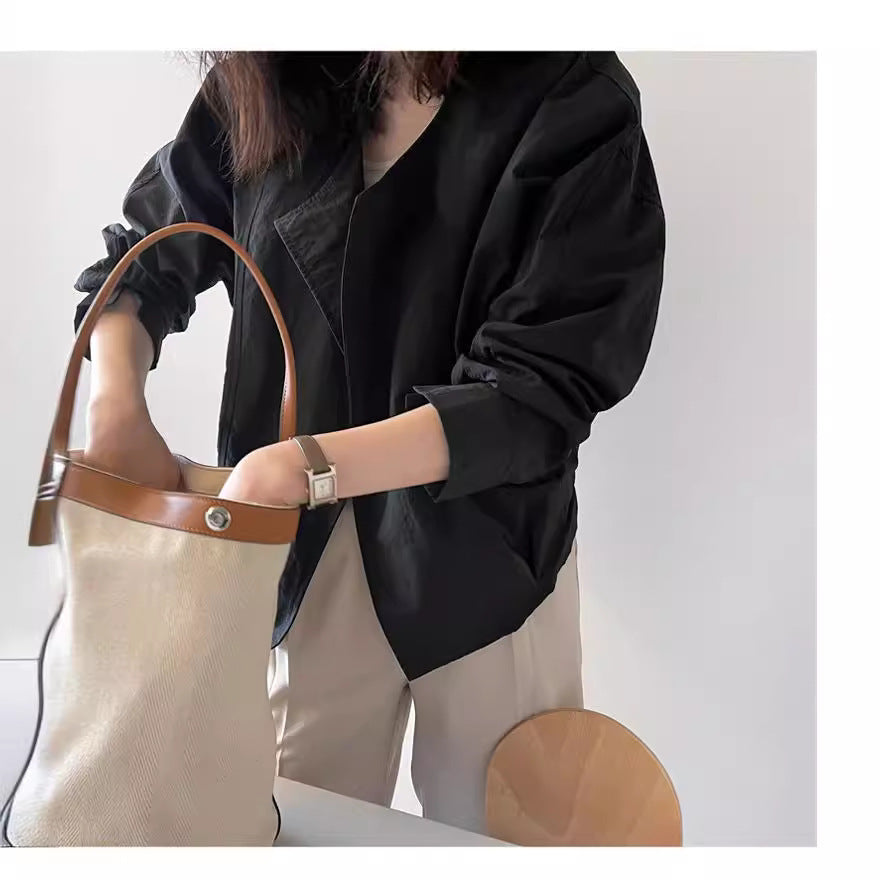 Loose Crew Neck Sun Protection Top Air Conditioning Cardigan