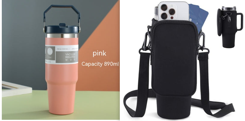 Commuter Tumbler: Stainless Steel Travel Cup with Handle