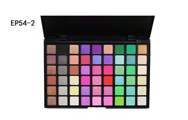 Portable 54 Color Eye Shadow Palette for Everyday Natural Shimmer