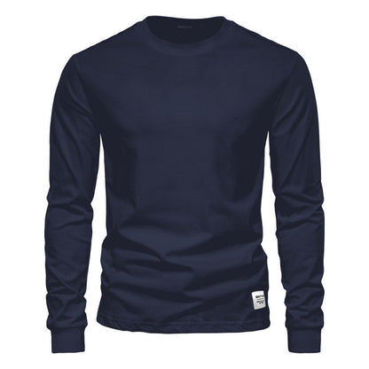Men's Solid Color Long-sleeved Top High Street