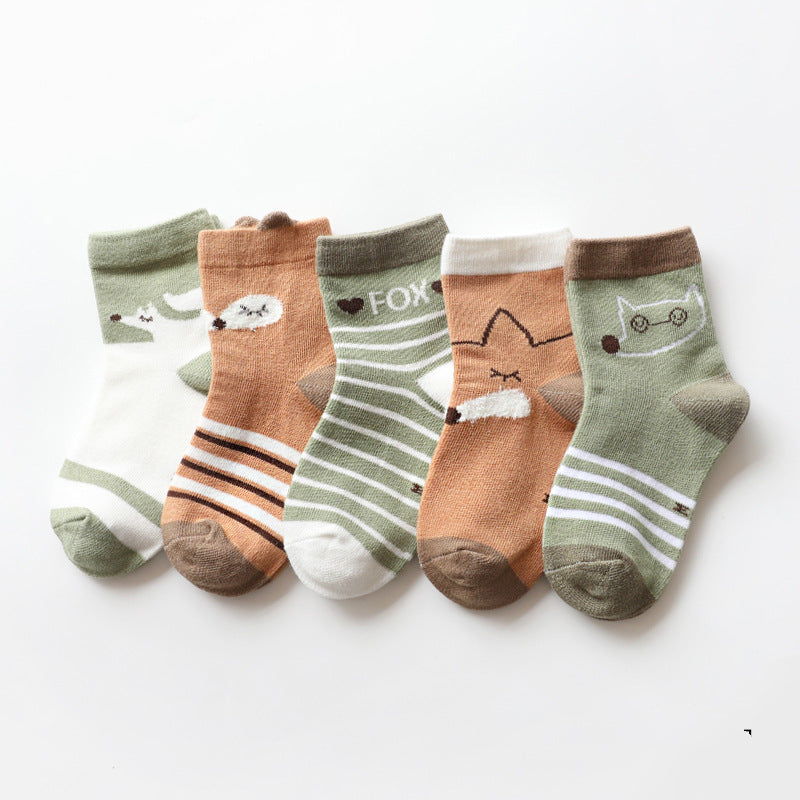 The Fauna Foot: Cartoon Animal Cotton Signature Socks