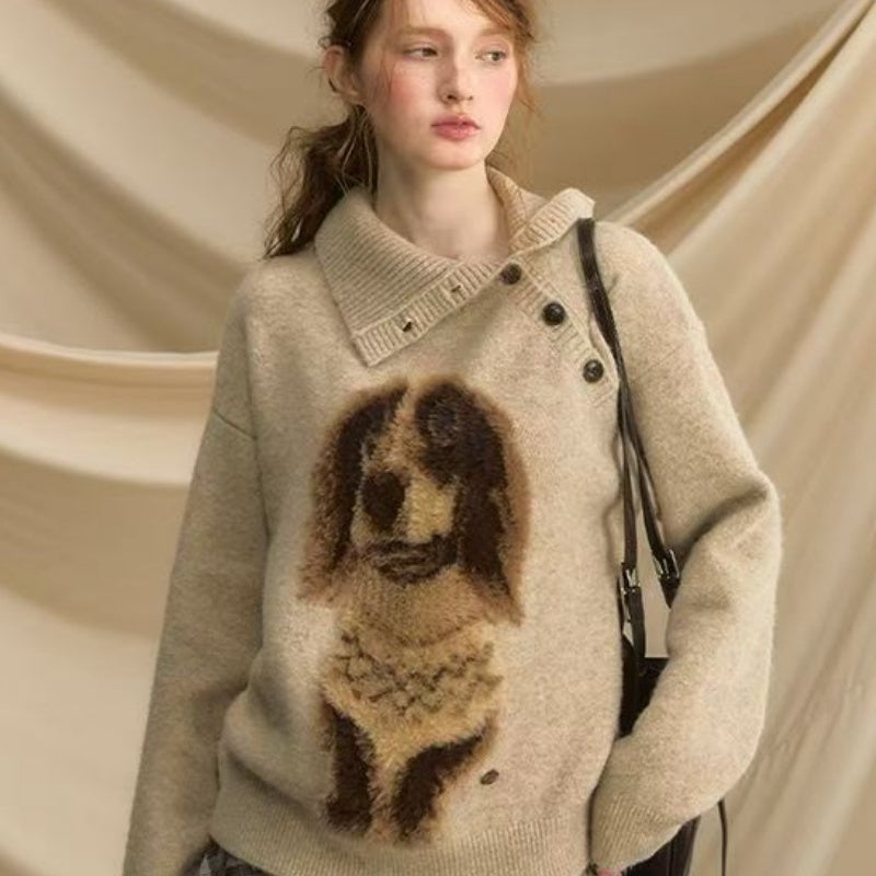 Retro Loose And Lazy Style French Ins Sweet Cool Sweater