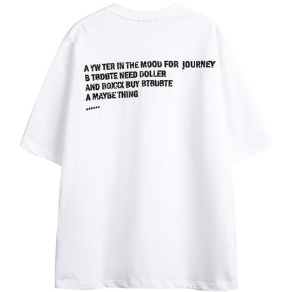 Printed Casual Short-sleeved Cotton T-shirt For Men