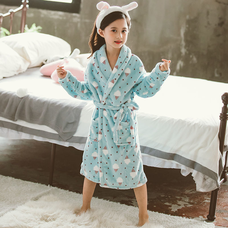Serene Winter: Thickened Flannel Girls’ Home Service