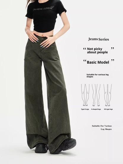 Women's Summer New Design Loose Straight-leg Flared Casual Overalls