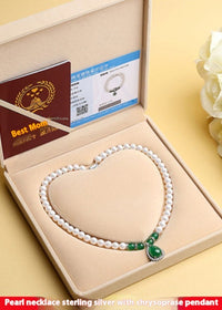 Pure silver inlaid with green