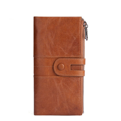 Retro Women's Leather Wallet Fashion Rfid Long Wallet