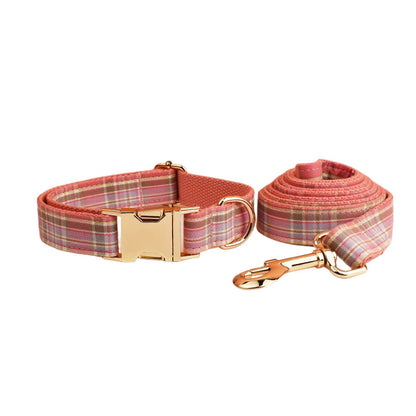 Plaid Pet Collar Traction Rope