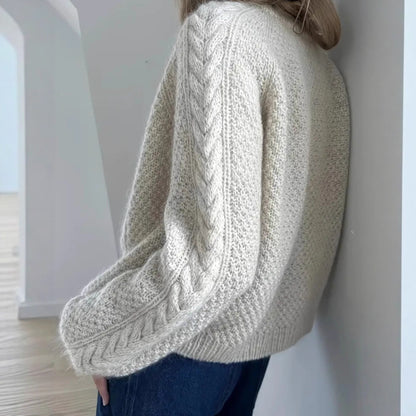 Knitted Cardigan Women's Long-sleeved Sweater
