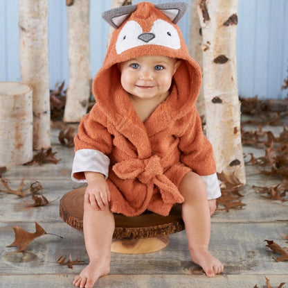 Hooded Baby Bath Towel & Robe | Soft Cotton Cartoon Animal Bathrobe for Infants & Toddlers