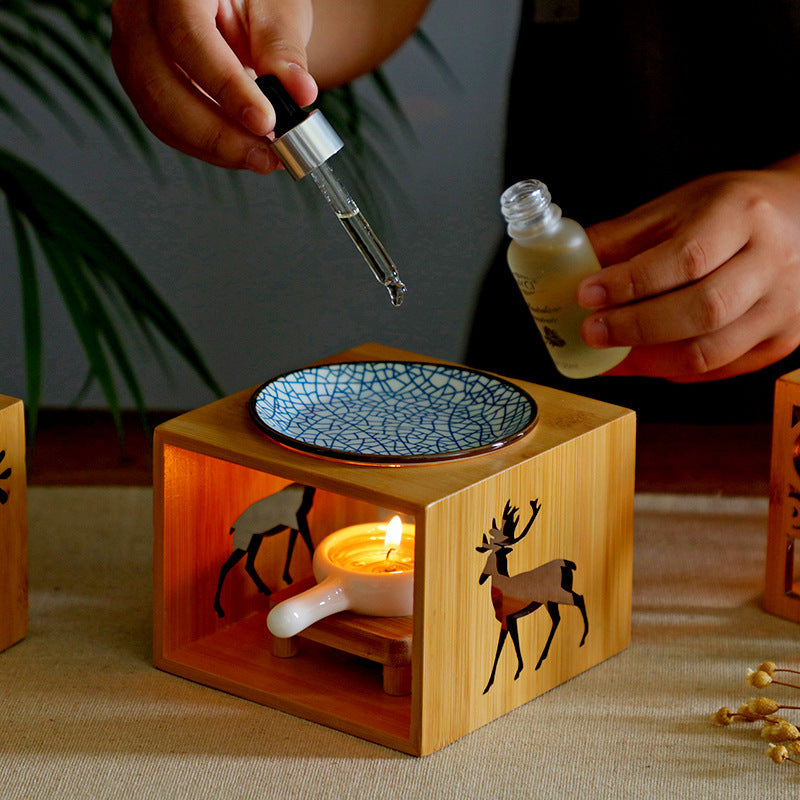 Bamboo Candle Lamp Aromatherapy Lamp