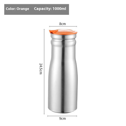 Minimalist Pitcher: Single-Layer Stainless Steel Cold Bottle