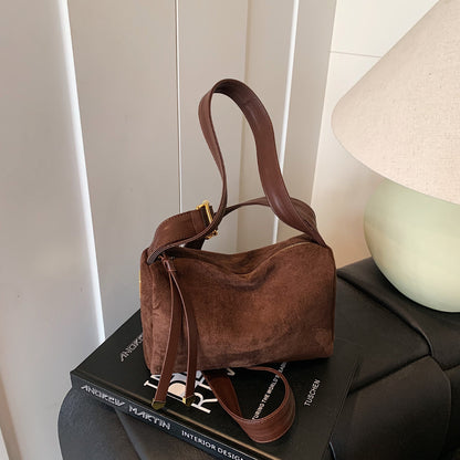 Leather Women's Vintage Suede Underarm Bag