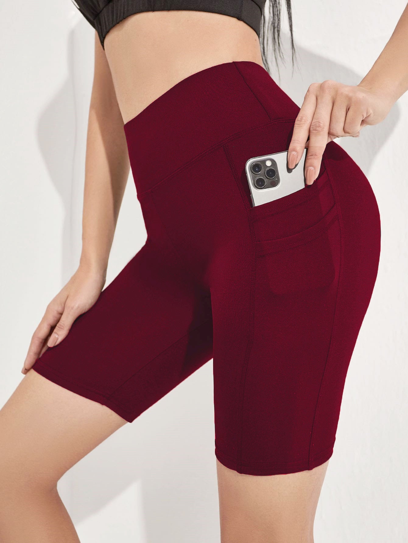 Women's Plus Size Yoga Sports Side Phone Pocket Leggings