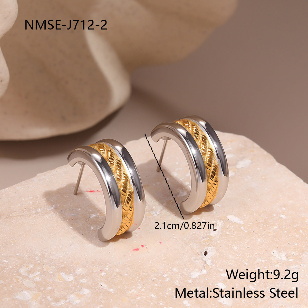 Stainless Steel Simple Design Earrings