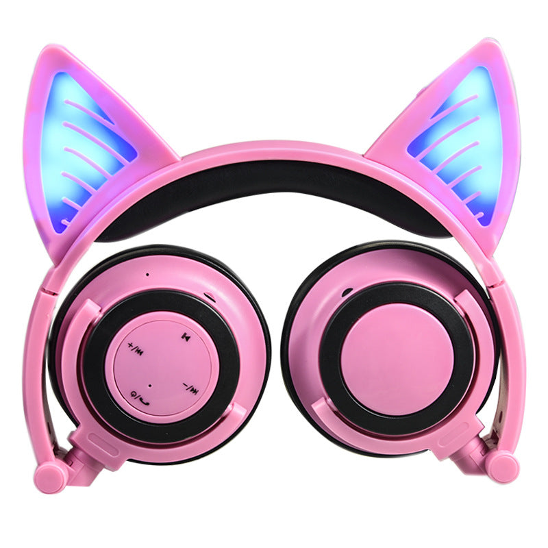 GlowFold: Illuminated Foldable Over-Ear Wireless Bluetooth Headphones