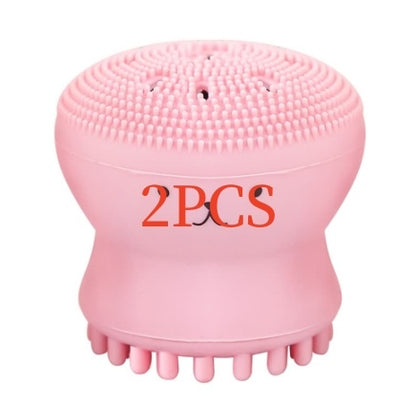 Cartoon octopus silicone wash brush foaming cleansing brush Manual facial massage brush cleansing brush brush bubbler