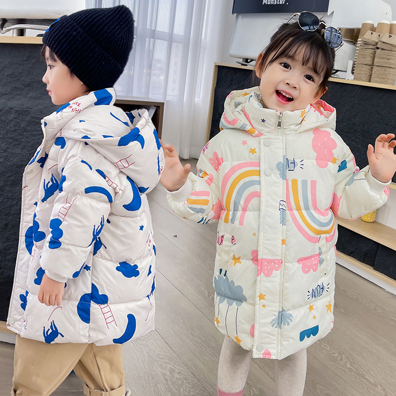 The Cloud Thickened: Mid-Length Cute Thickened Down Jacket