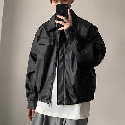 American Vintage Motorcycle Leather Jacket Iconic Retro Boldness