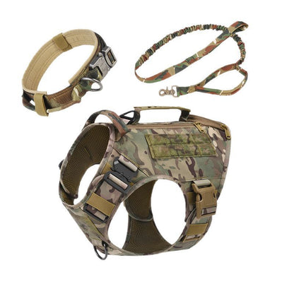 Tactical Dog Vest Medium To Large Dogs Quick Release Chest Strap 3-piece Set