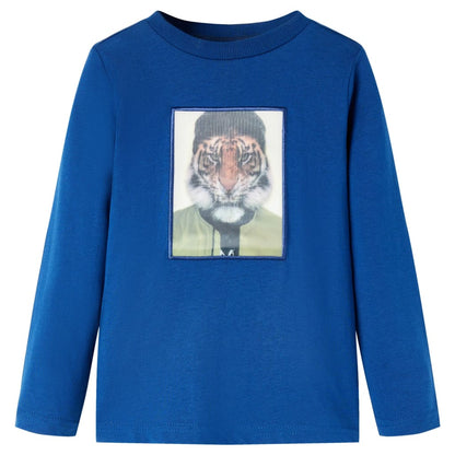 The Deep Sea: Dark Blue Signature Long Sleeve Shirt