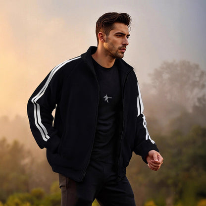 Street-Chic Versatile Zippered Fleece Jacket