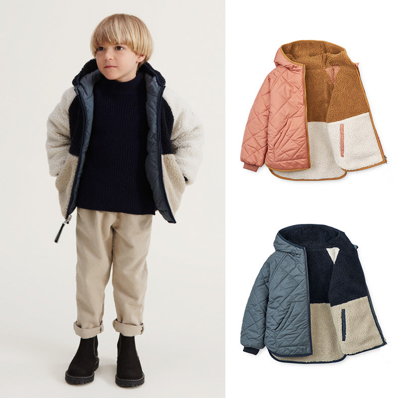 The Dual Voyager: Double-Sided Wear Hooded Cotton Jacket