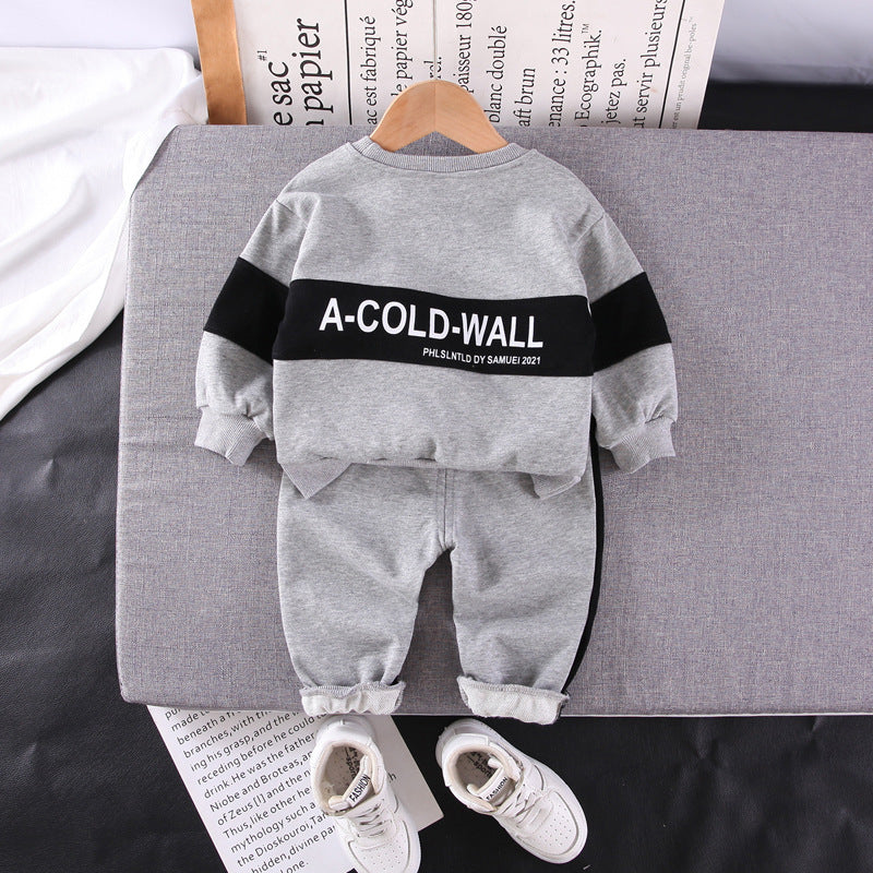 The Nursery Motif: Striped Letter-Bag Long Sleeve Baby Top