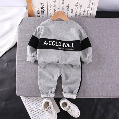 The Nursery Motif: Striped Letter-Bag Long Sleeve Baby Top