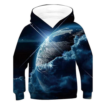 Surrealist 3D Digital Graphic Statement Hoodie