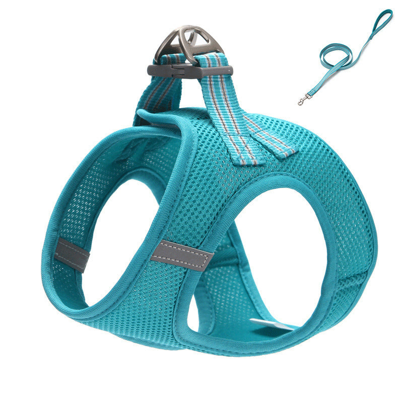 Cat Pulling Rope Vest-style Slip Dogs And Cats Rope Pet Outing Mesh Cat Leash