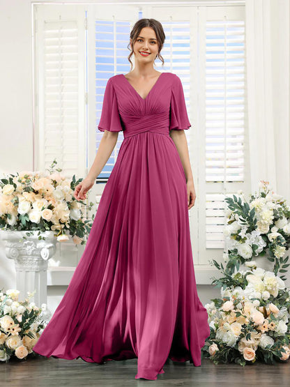 Split Mixed Satin Banquet Evening Long Dress