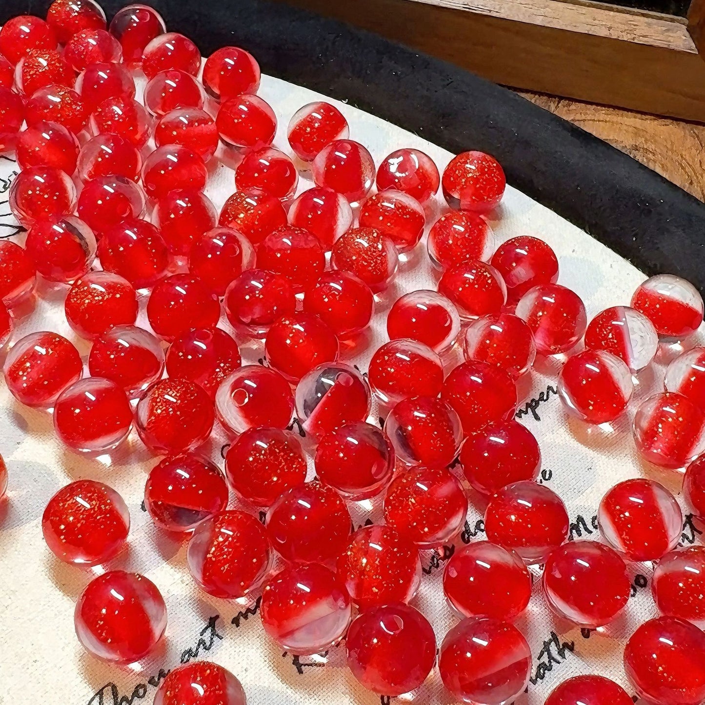 16mm Dream Starry Sky Thin And Glittering Cat's Eye Resin Scattered Beads