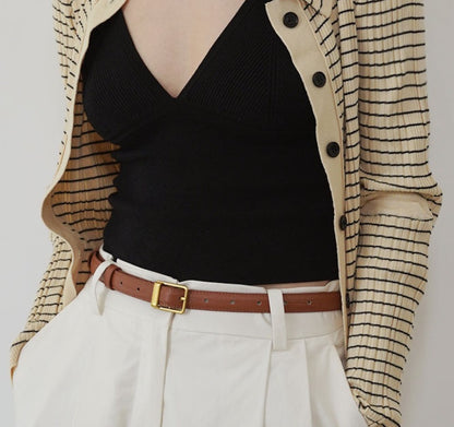 French Top Layer Cowhide Lizard Pattern Retro