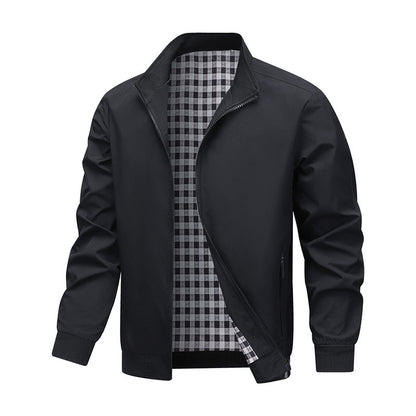 Casual Versatile Baseball Collar Jacket For Men